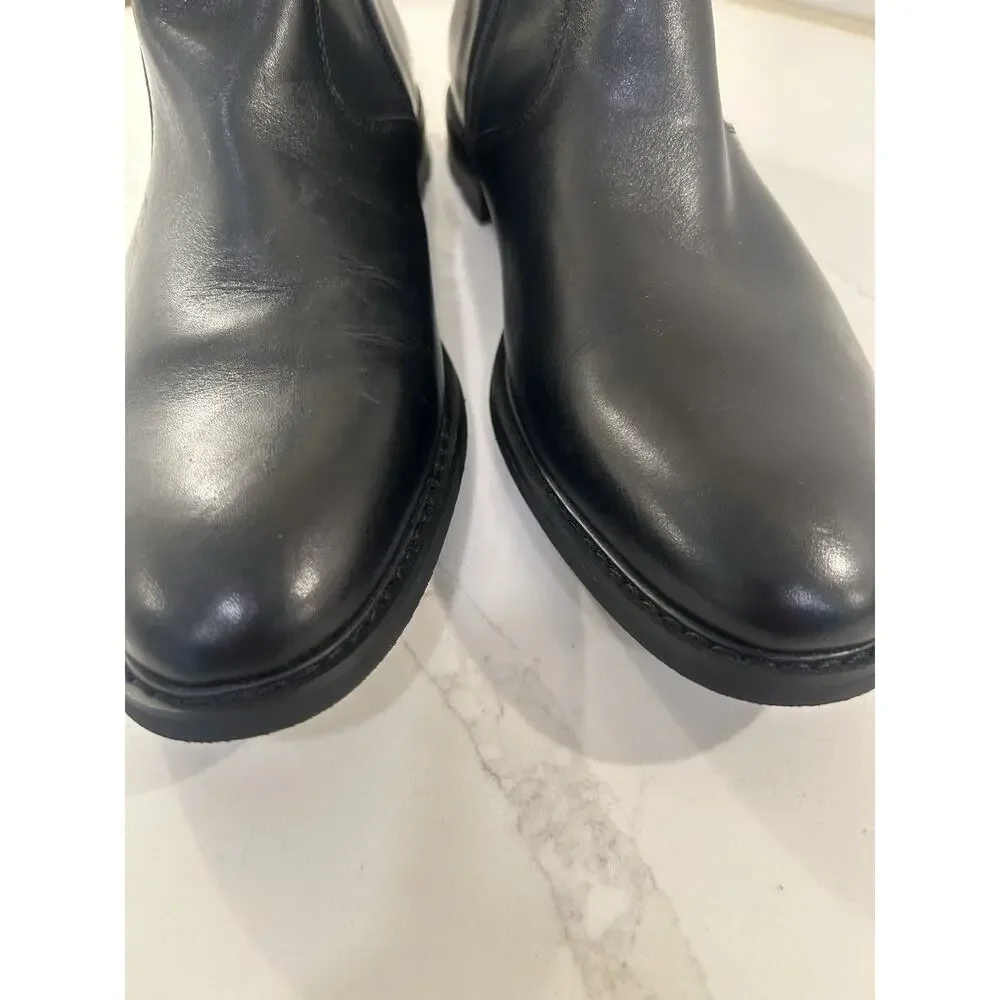 Moretti Black Label Ankle Boots Alexius Men’s Sz 10D Black Leather Pointed‎ Toe